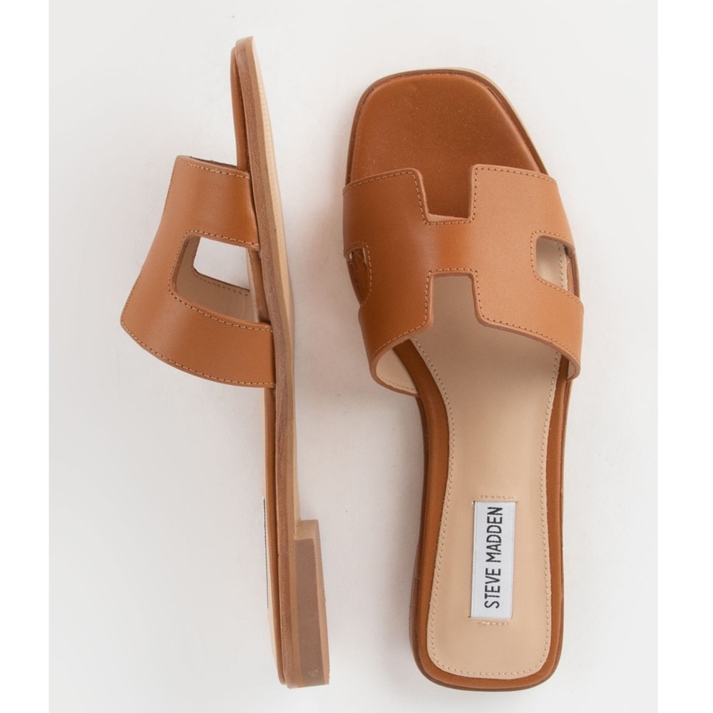 Steve Madden Hadyn Slide In Cognac 9.5m - image 1